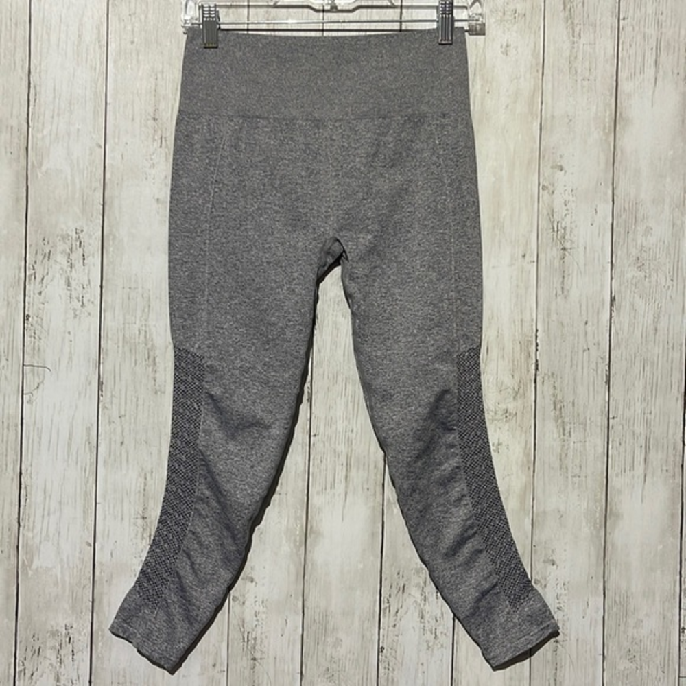 Fabletics Medium Seamless Mesh Panel Leggings Womens Grey High Waisted LG1935205